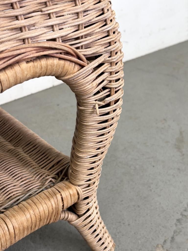 ラタン　籐　テーブル　ローテーブル　アンティーク ヴィンテージ ラタン ローテーブル - アンティーク、ビンテージ