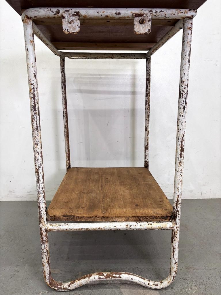 インダストリアル　サイドテーブル　アンティーク ヴィンテージ インダストリアル サイドテーブル - アンティーク