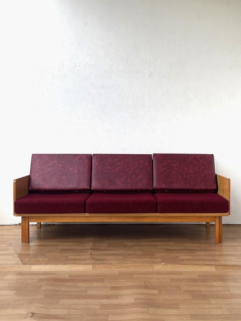 1960's JITONA社製 ヴィンテージ ファブリック 3シーター ソファ
