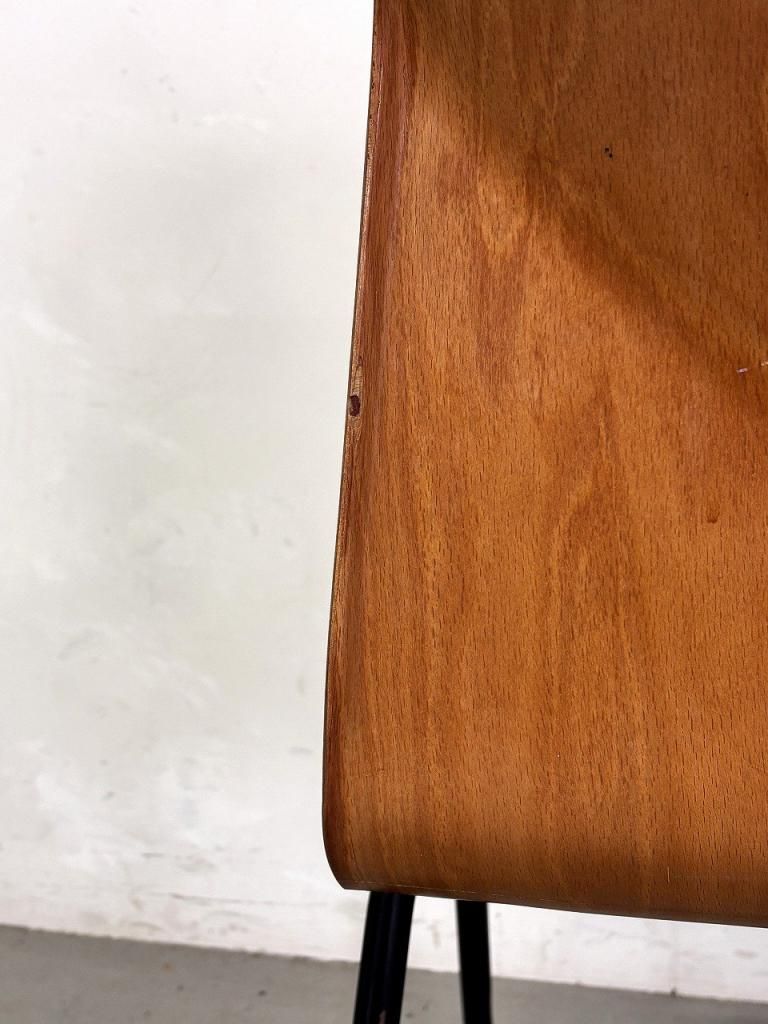 古家具ビンテージ品◾️プライウッド座面×アクリル製背もたれ チェア 椅子 古家具ビンテージ品◾️プライウッド座面×アクリル製背もたれ