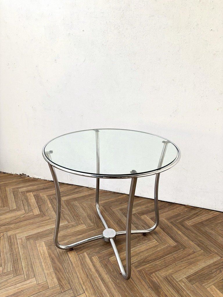 美品】ガラス天板 ボート型 センターテーブル 舟型 木製 コーヒー