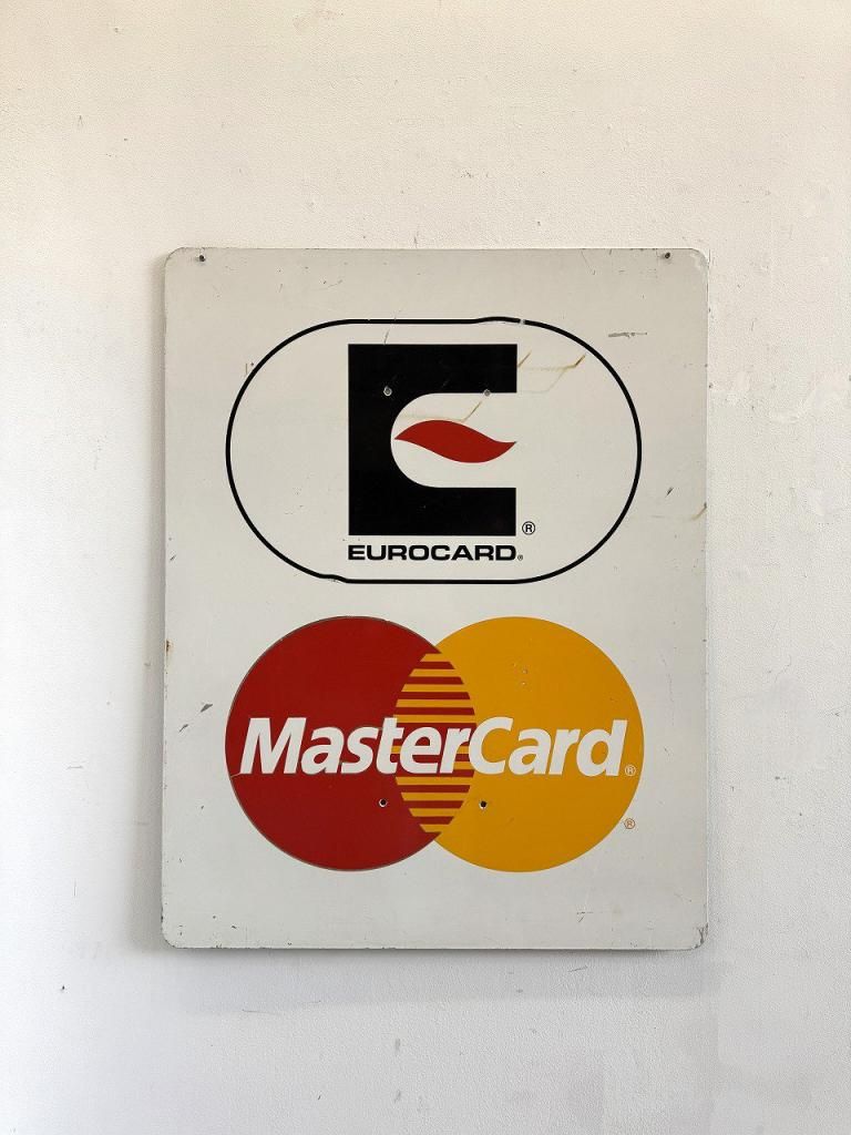 ビンテージ マスターカード 両目 看板 サイン ビンテージ マスターカード 両目 看板 サイン