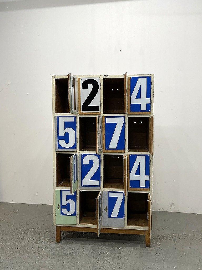 ヴィンテージ　木製ロッカー 1950's ヴィンテージ リメイク ウッド ロッカー - アンティーク