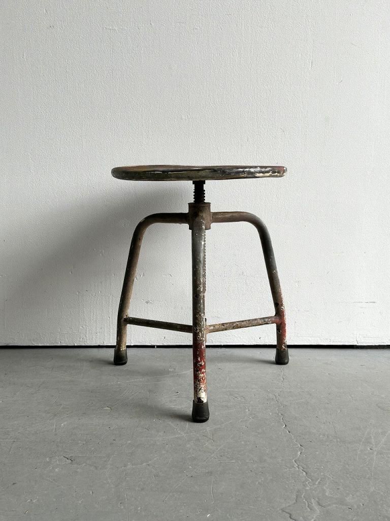 アメリカ輸入品　ヴィンテージ　アンティーク　スツール 1940's ヴィンテージ アイアン スツール - アンティーク