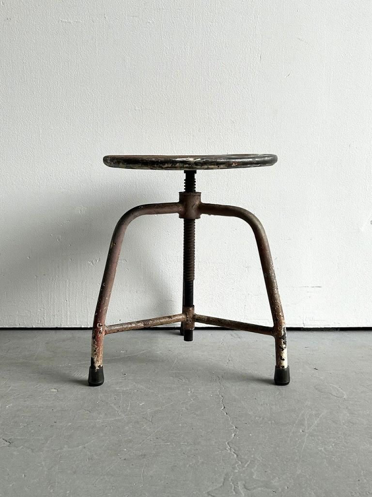 1940's ヴィンテージ アイアン スツール - アンティーク