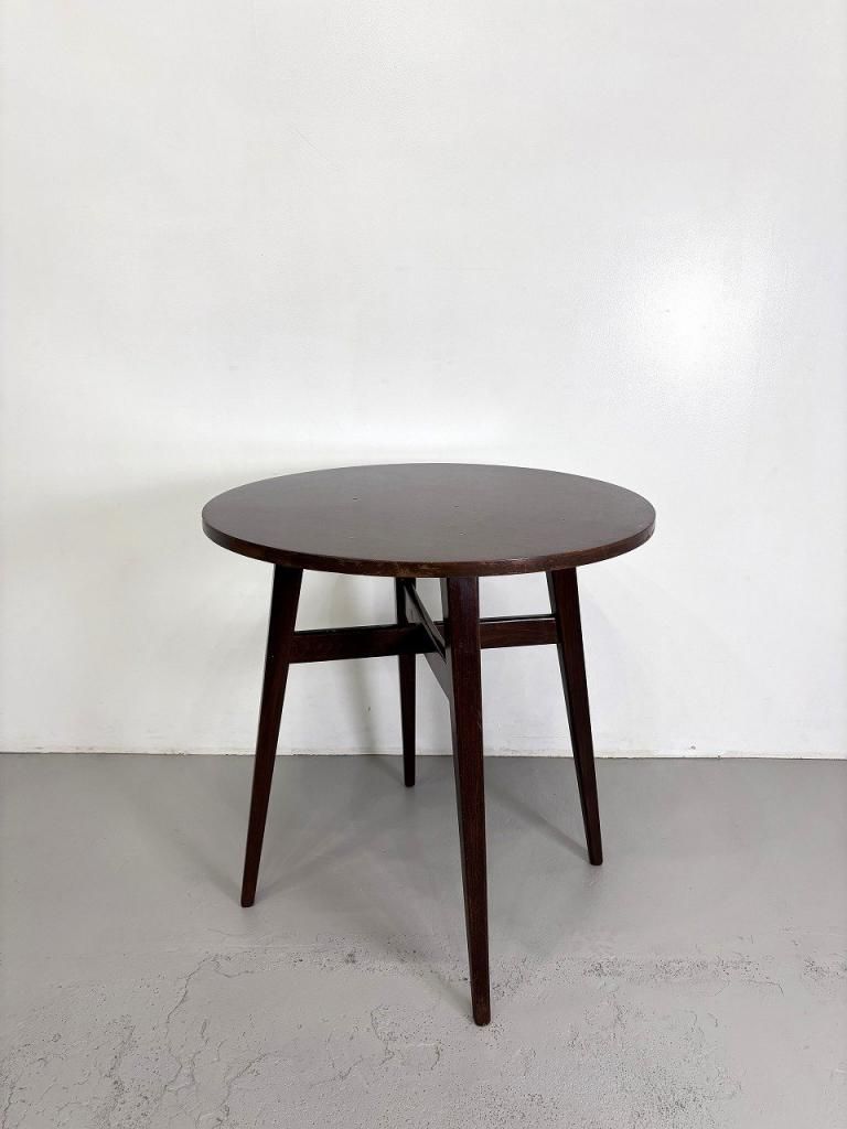 1960-70's ヴィンテージ サークル ウッド サイドテーブル