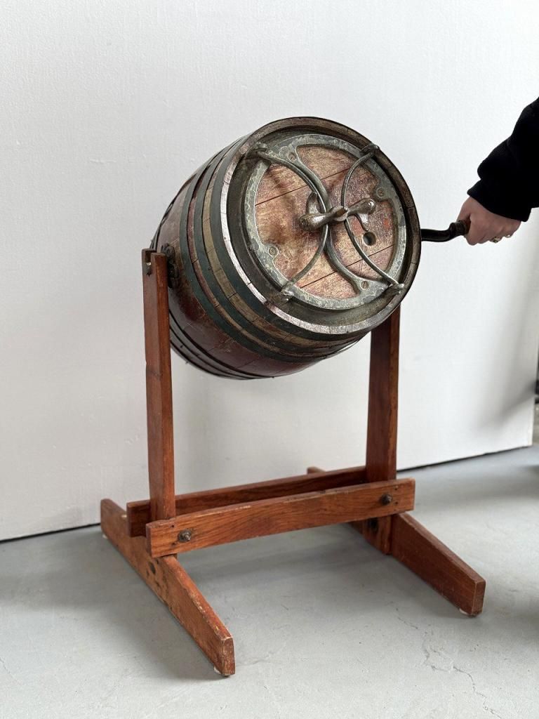 小型バターチャーン アンティーク フランス ヴィンテージ ヴィンテージ バター チャーン - アンティーク、ビンテージの