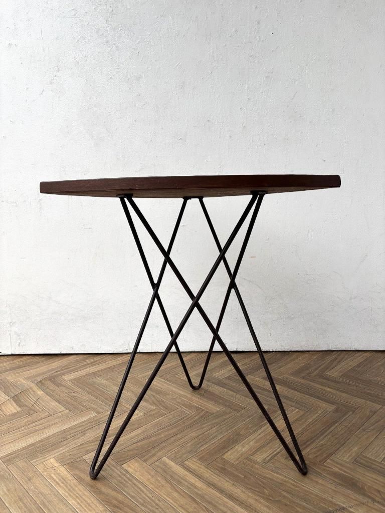 ヴィンテージ ヘアピンレッグ サイドテーブル - アンティーク