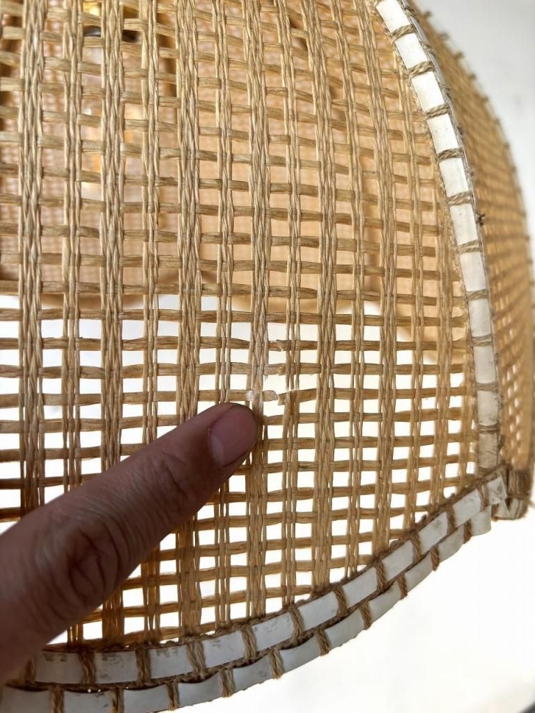 ヴィンテージ ラタンシェード ペンダントランプ - アンティーク