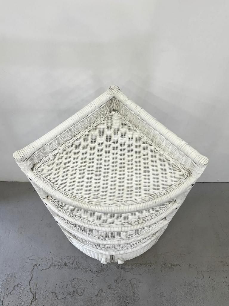 ヴィンテージ ラタン コーナーシェルフ - アンティーク、ビンテージの