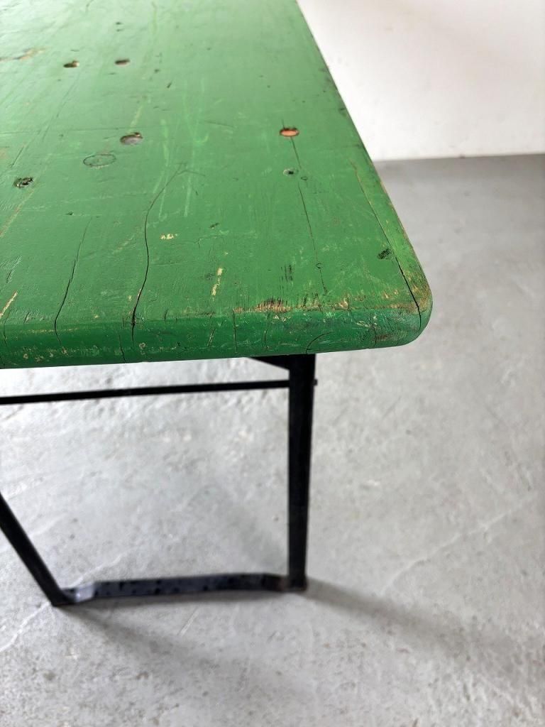 再値下げしました　フランスアンティーク　ウッドワークデーブル ヴィンテージ ウッド フォールディング ワークテーブル