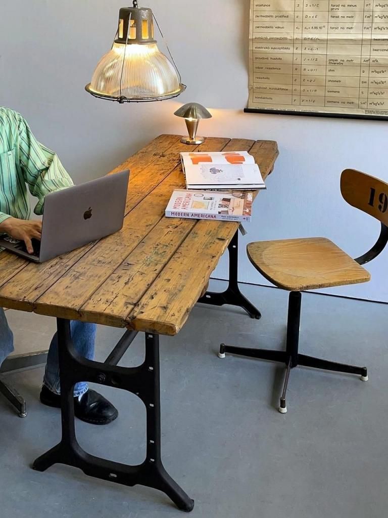 ビンテージ 作業台 ワークテーブル インダストリアル ミッドセンチュリー ヴィンテージ ワークテーブル 作業台 -通販-ローズボール