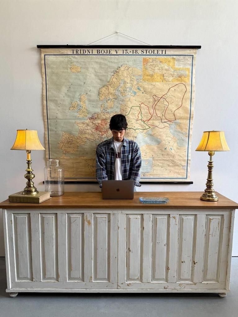 ヴィンテージ ウッド カウンター - アンティーク、ビンテージの