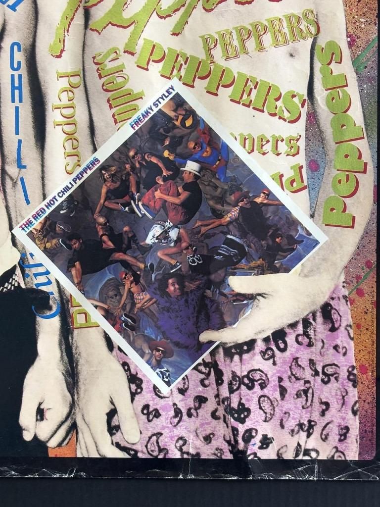 1985's Red Hot Chili Peppers ”Freaky Styley” 額入りポスター