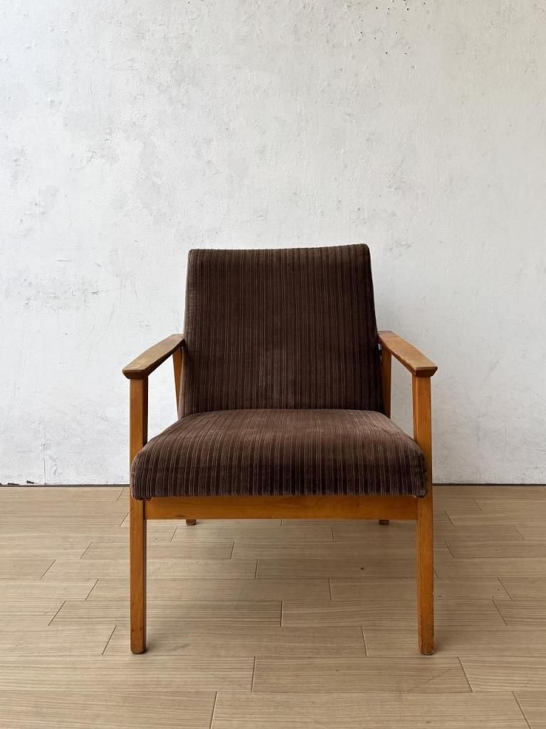 ヴィンテージ　シングルソファー ヴィンテージ ファブリック シングルソファ(複数在庫有り