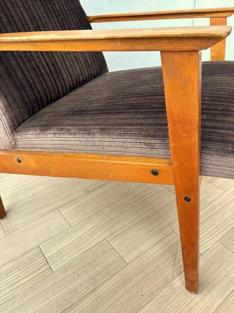 ヴィンテージ　シングルソファー ヴィンテージ ファブリック シングルソファ(複数在庫有り