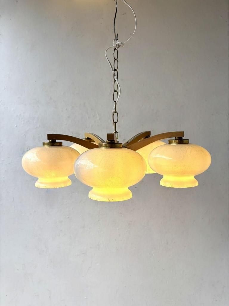 アンティーク シャンデリア 5灯 照明 1960〜70年代 ヨーロッパ アンティーク シャンデリア 5灯 照明 1960〜70年代 ヨーロッパ