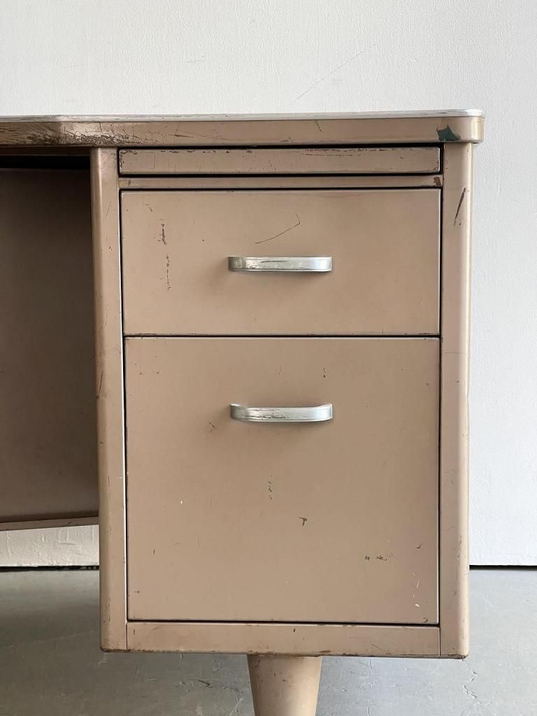 1960-70's ヴィンテージ スチール タンカー デスク - アンティーク