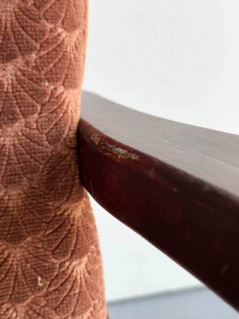 ヴィンテージ ファブリック ロッキングチェア - アンティーク