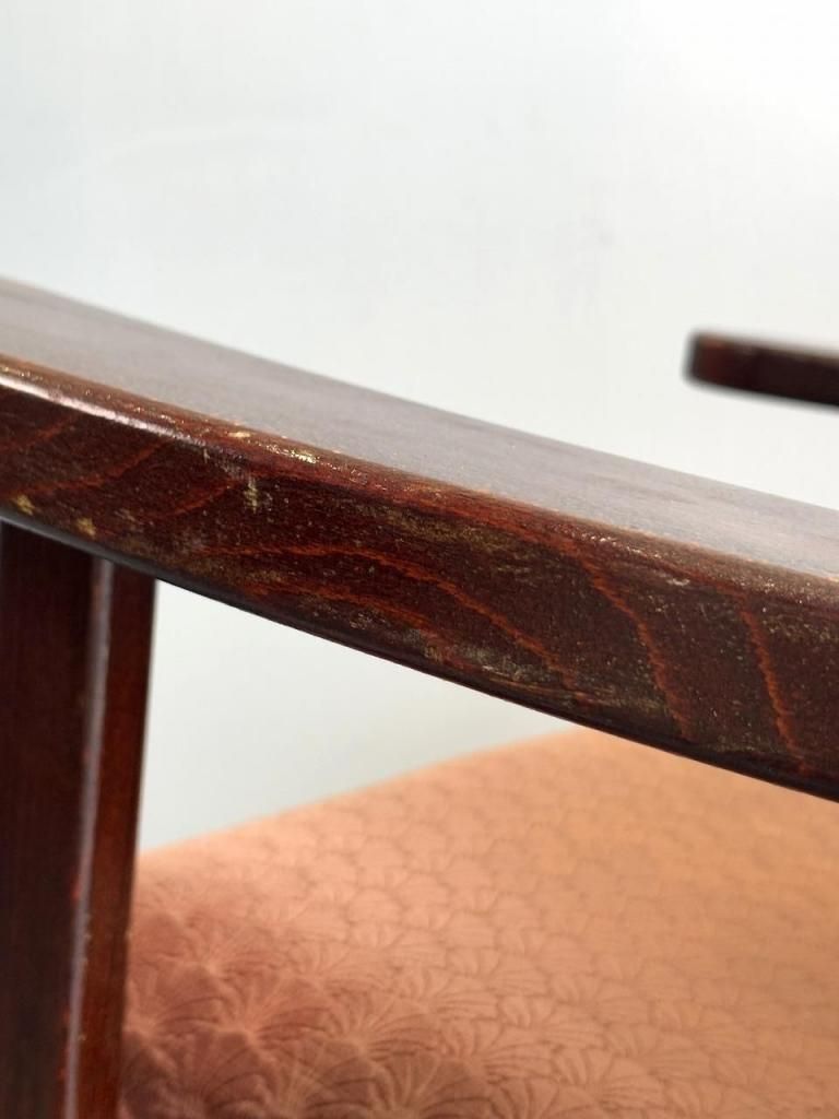 70s ロッキングチェア　曲木　オリーブ　ベロア　椅子　ビンテージ　ファブリック ヴィンテージ ウッド ファブリック ロッキングチェア