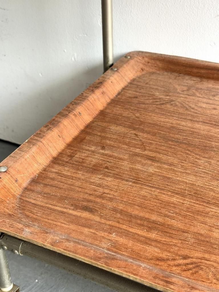 1970's　ヴィンテージ　無垢材　フレーム　ウッド　メタル　キャリー　ワゴン 1970's ヴィンテージ 無垢材 フレーム ウッド メタル キャリー