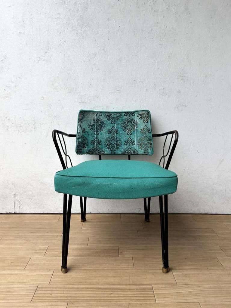 ヴィンテージ　ミッドセンチュリー　アームレザーチェア 1950's ヴィンテージ ミッドセンチュリー ビニールレザー アーム