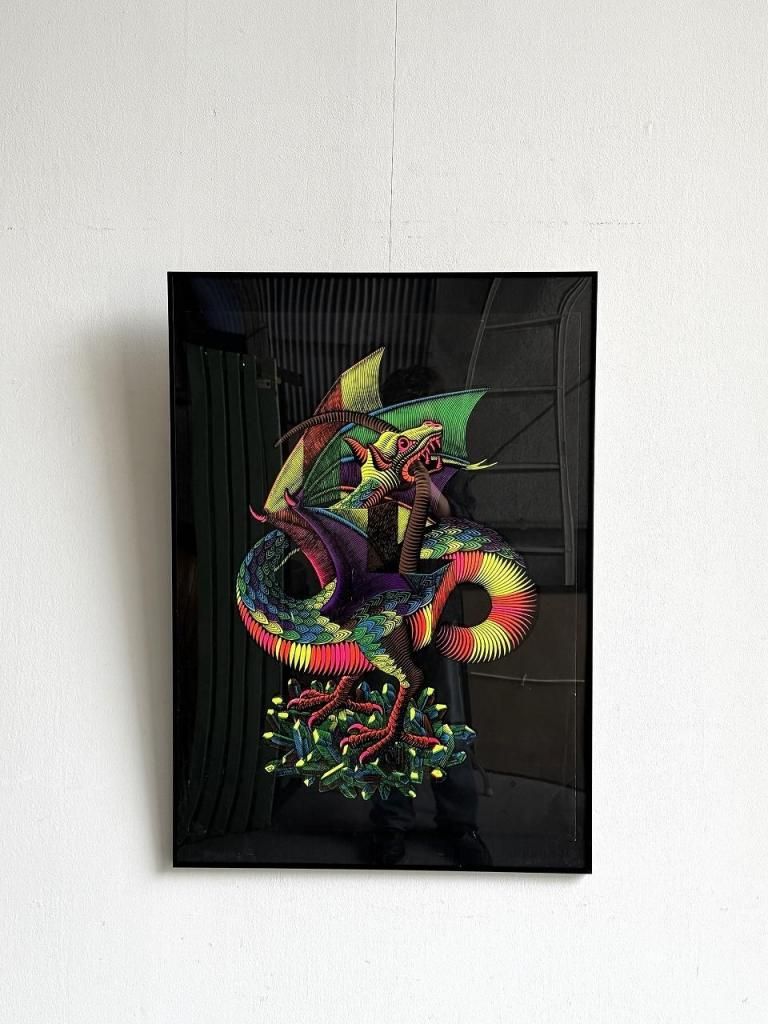 1970's ヴィンテージ M.C. Escher ”Dragon” 額入りポスター