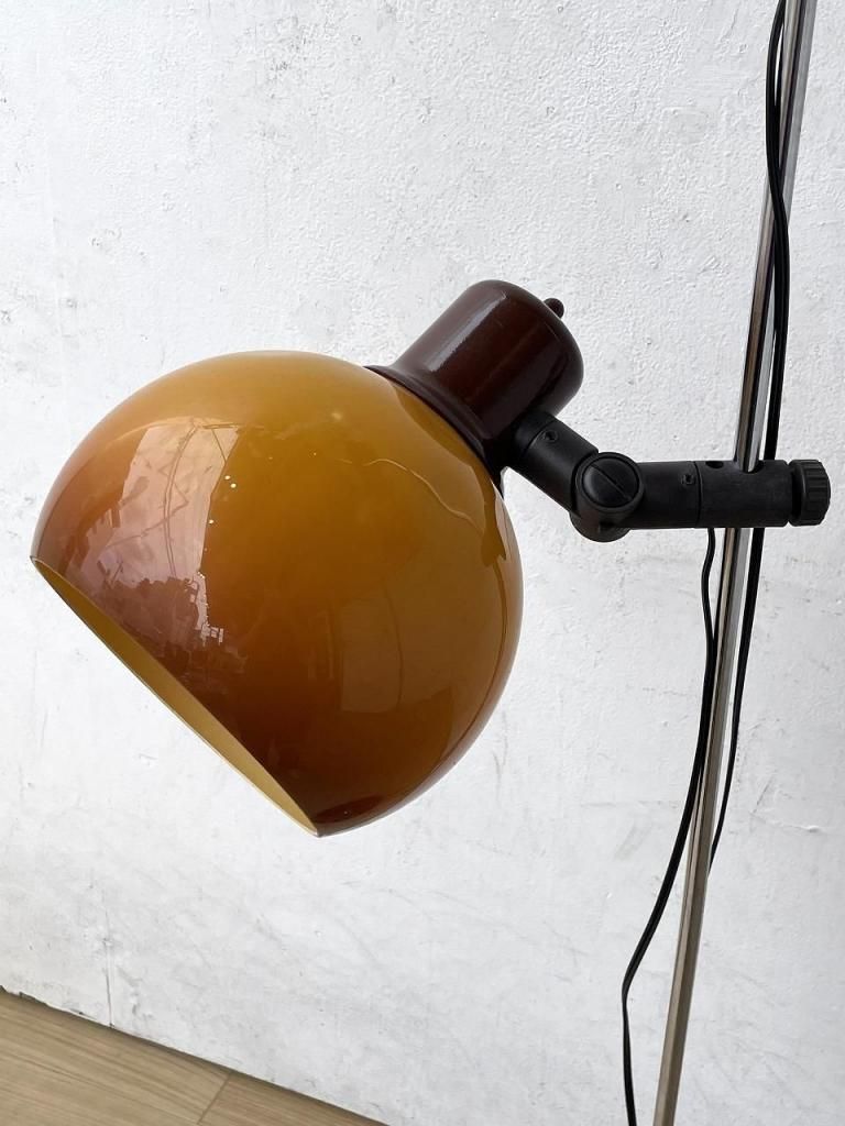 1970's ヴィンテージ 2灯 プラスチック シェード フロアランプ