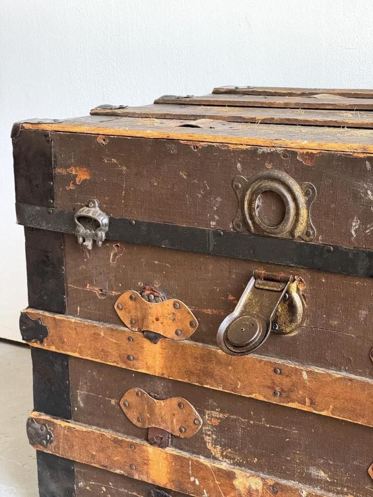 1900-20's H&A Lock社製 ヴィンテージ ウッド トランク - アンティーク