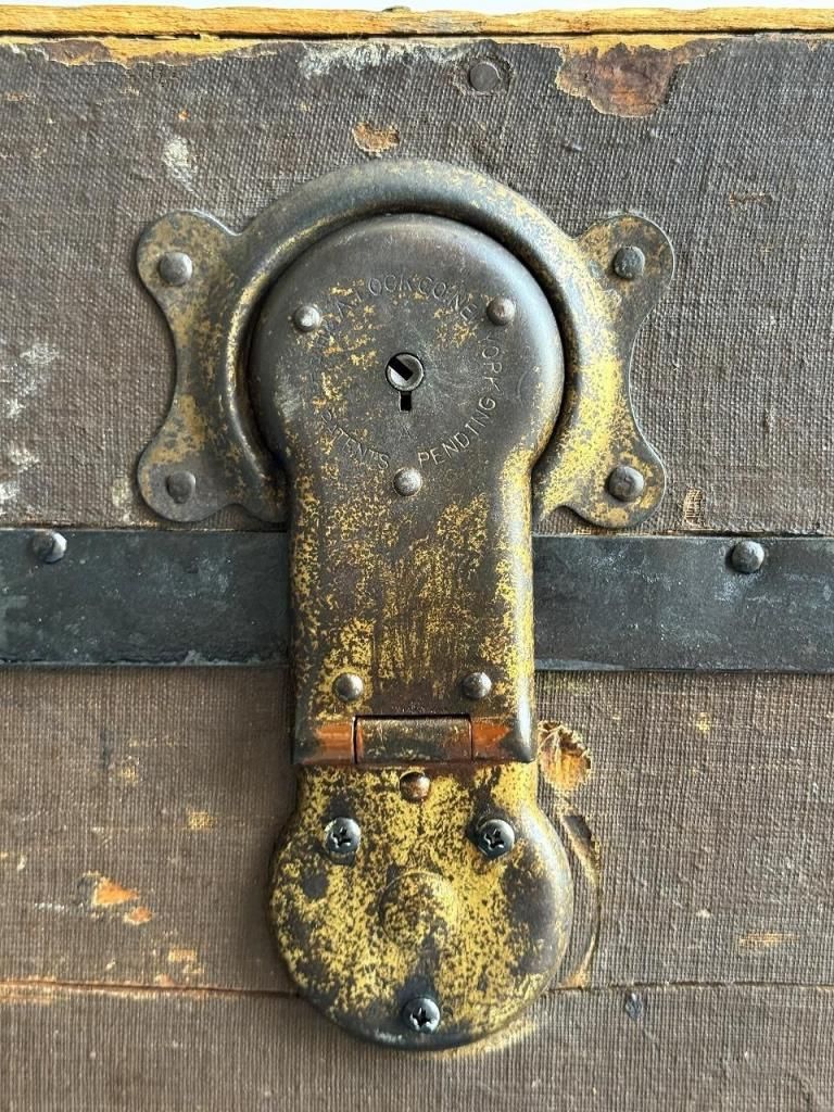 1900-20's H&A Lock社製 ヴィンテージ ウッド トランク - アンティーク