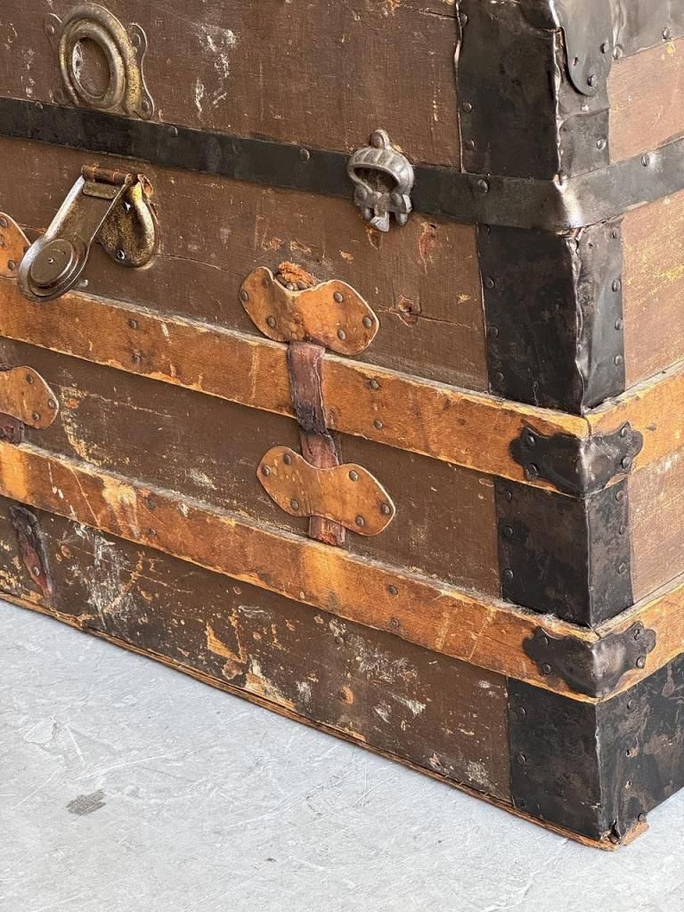 1900-20's H&A Lock社製 ヴィンテージ ウッド トランク