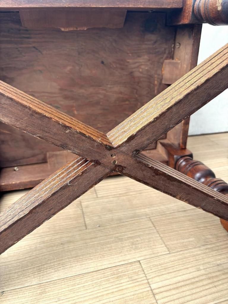 1940-50's メキシコ製 ヴィンテージ タイルトップ ウッド サイド
