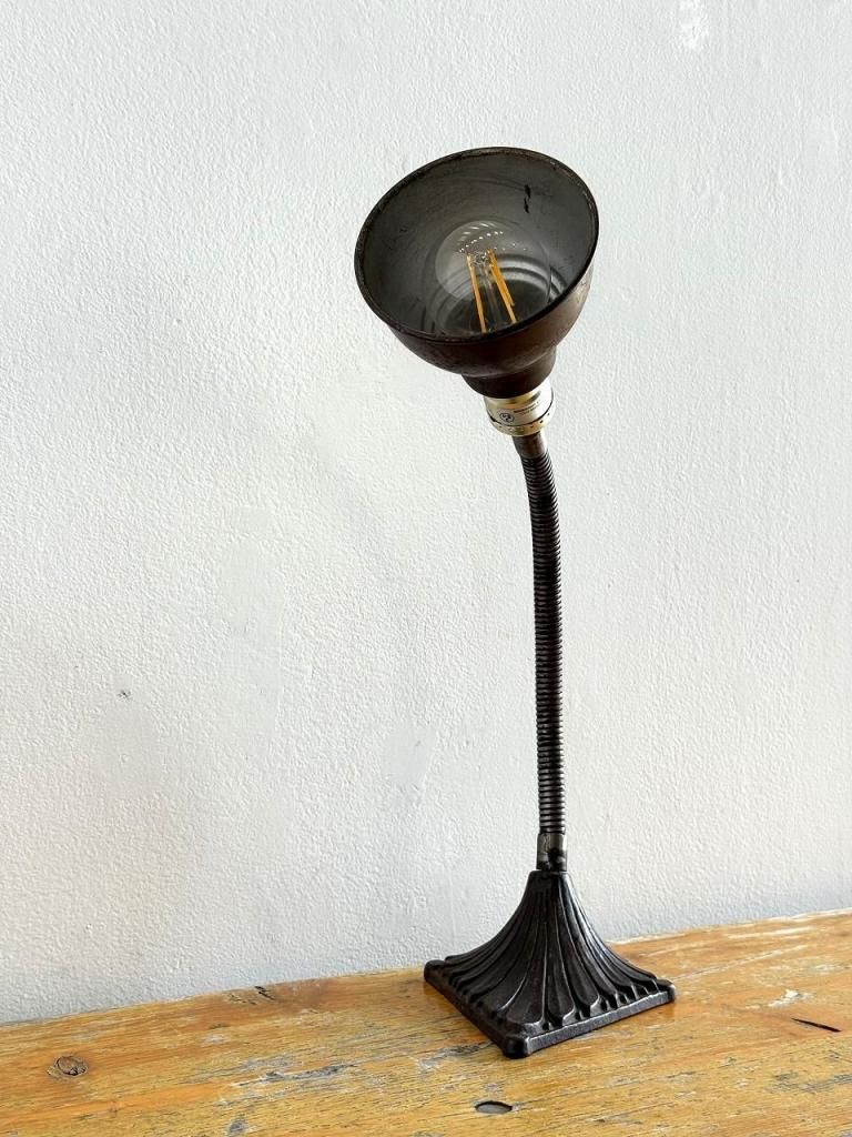 アンティーク　真鍮　グースネック　ランプ　デスク　テーブル　レア　アメリカ ロバート・シュワルツS. Robert Schwartz & Bro. グースネックデスク