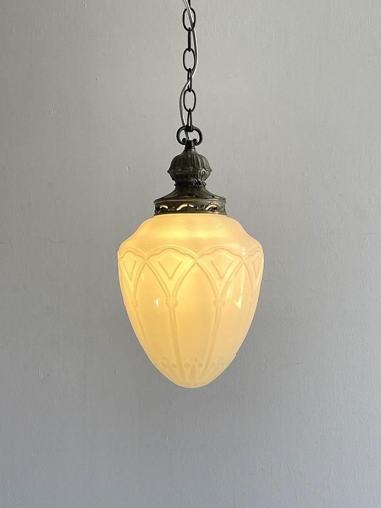 1960's ヴィンテージ ミルクガラス ペンダントランプ - アンティーク