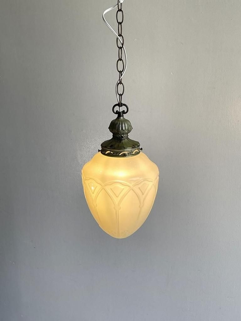 ヴィンテージ アンティーク ペンダントランプ ミルクガラス ヴィンテージ ミルクガラス ペンダントライト アメリカ