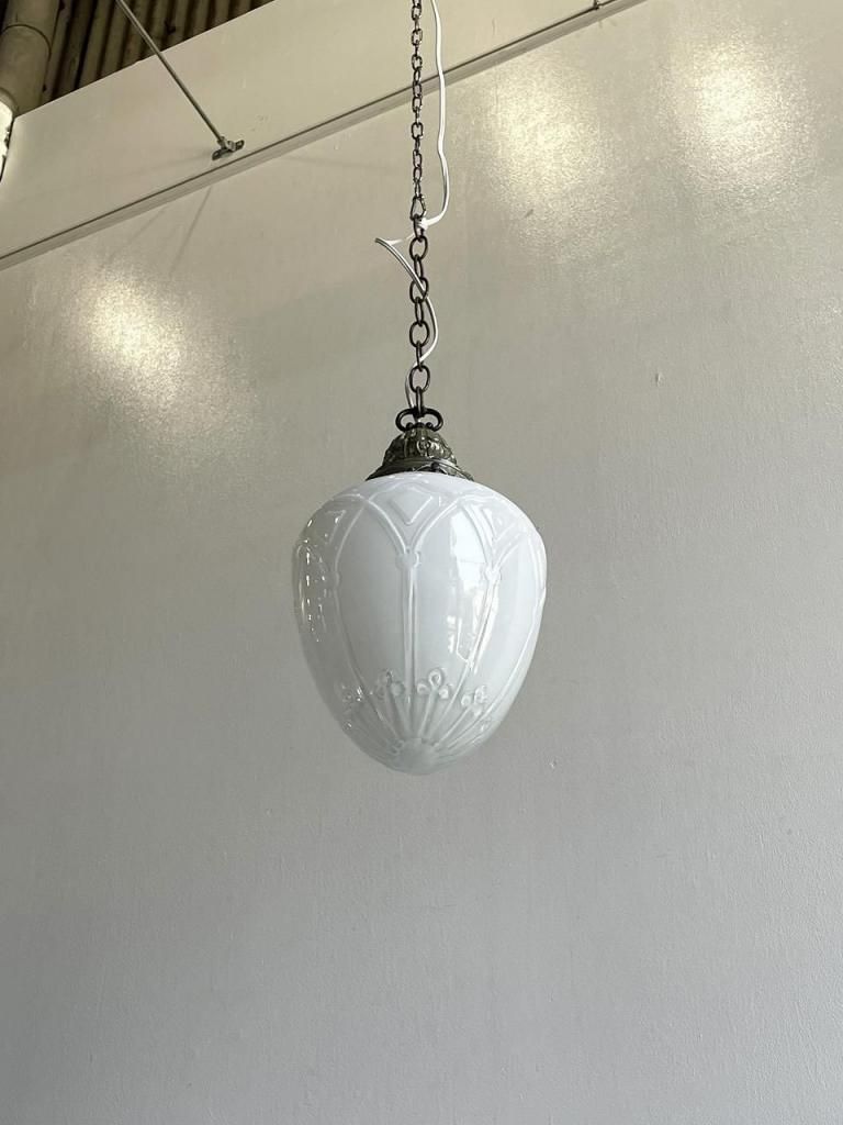 1960's ヴィンテージ ミルクガラス ペンダントランプ