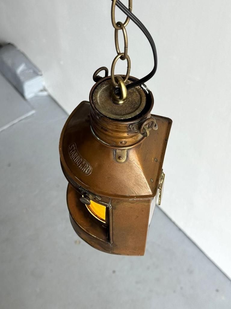 1920's アンティーク オイルランタン ペンダントランプ