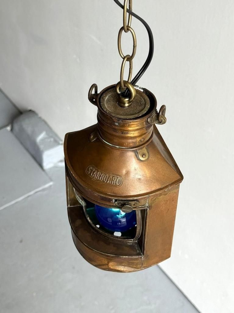 1920's アンティーク オイルランタン ペンダントランプ