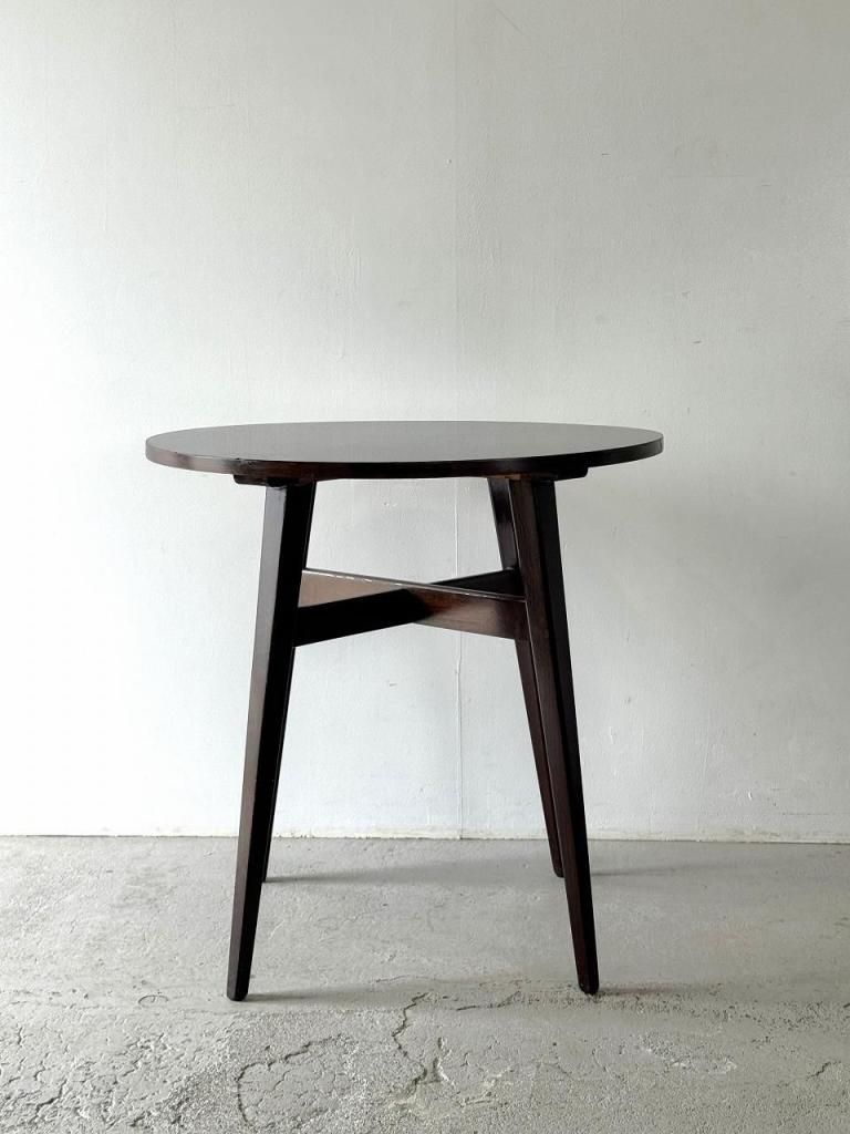 1960's ヴィンテージ サークル ウッド サイドテーブル - アンティーク