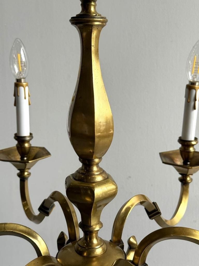 ヴィンテージ ゴールドフレーム 6灯 シャンデリア