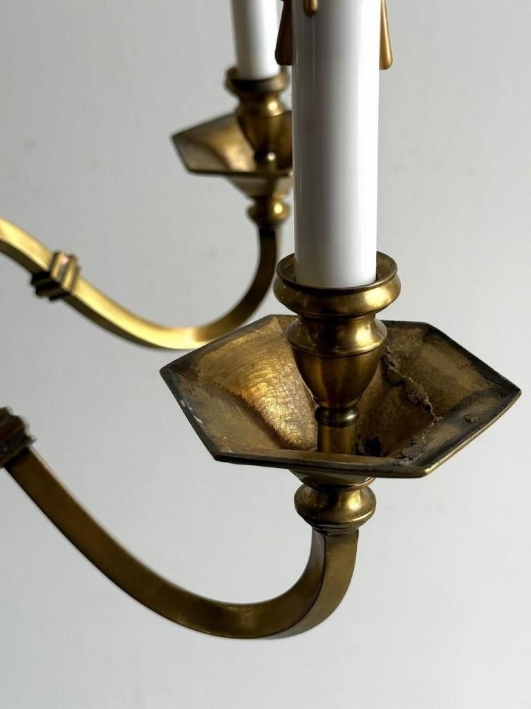 ゴールドフレーム シャンデリア 1960-70's 6灯 ゴールドフレーム シャンデリア - アンティーク