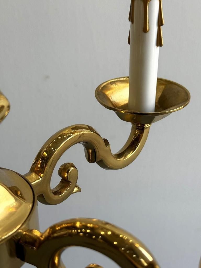 ヴィンテージ ゴールドフレーム 5灯 シャンデリア