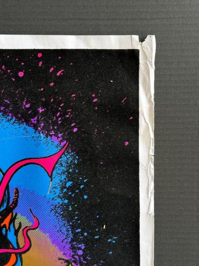 1990's “Dragon” 額入り ブラックライトポスター - アンティーク