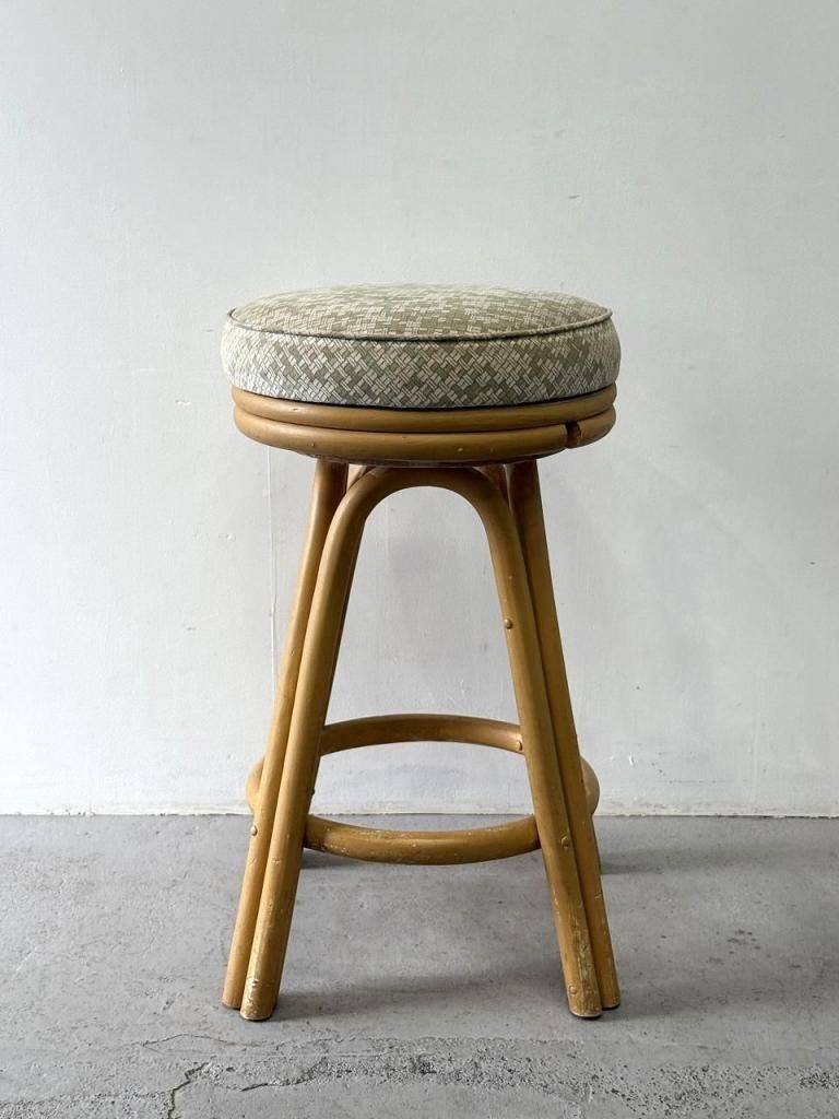 1940-50's ヴィンテージ ラタン スツール - アンティーク、ビンテージ