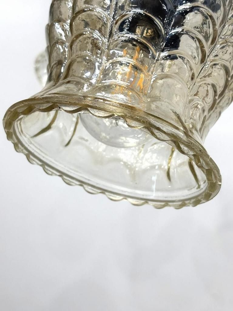 1950-60's ヴィンテージ 3灯 クリアガラス シャンデリア