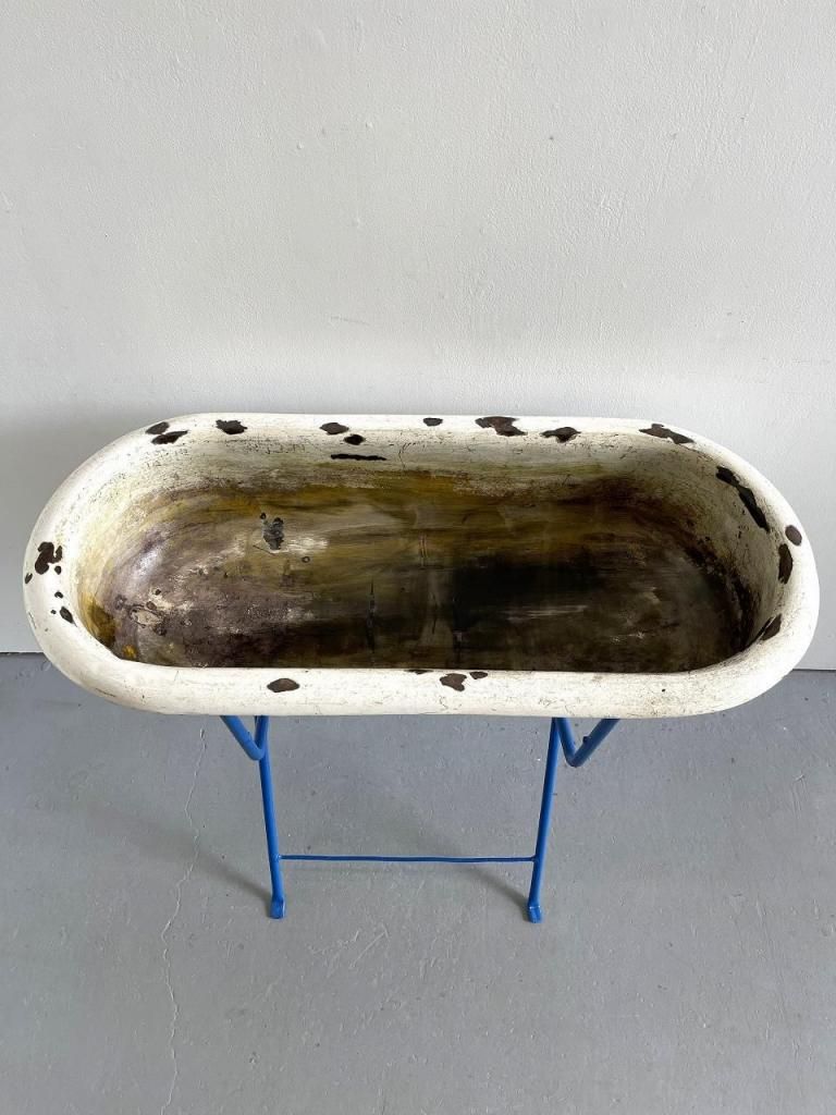 アンティークベビーバス アンティーク ベビーバス（白脚）～【パインフラットアンティーク】