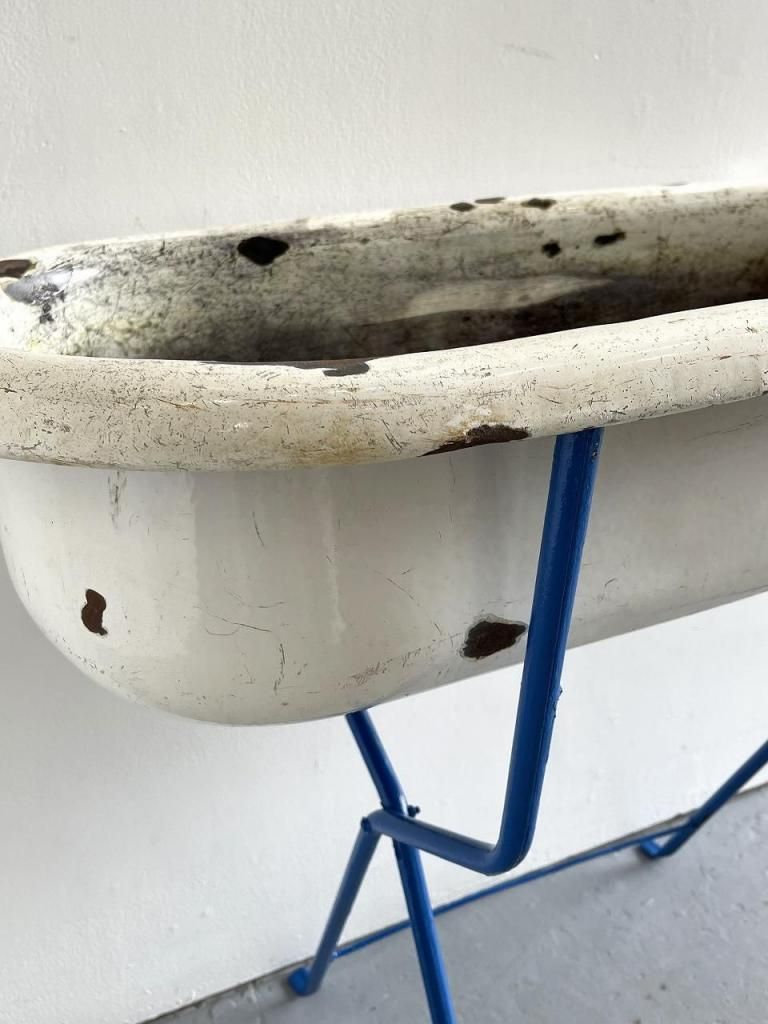 アンティークベビーバス アンティーク ベビーバス（白脚）～【パインフラットアンティーク】