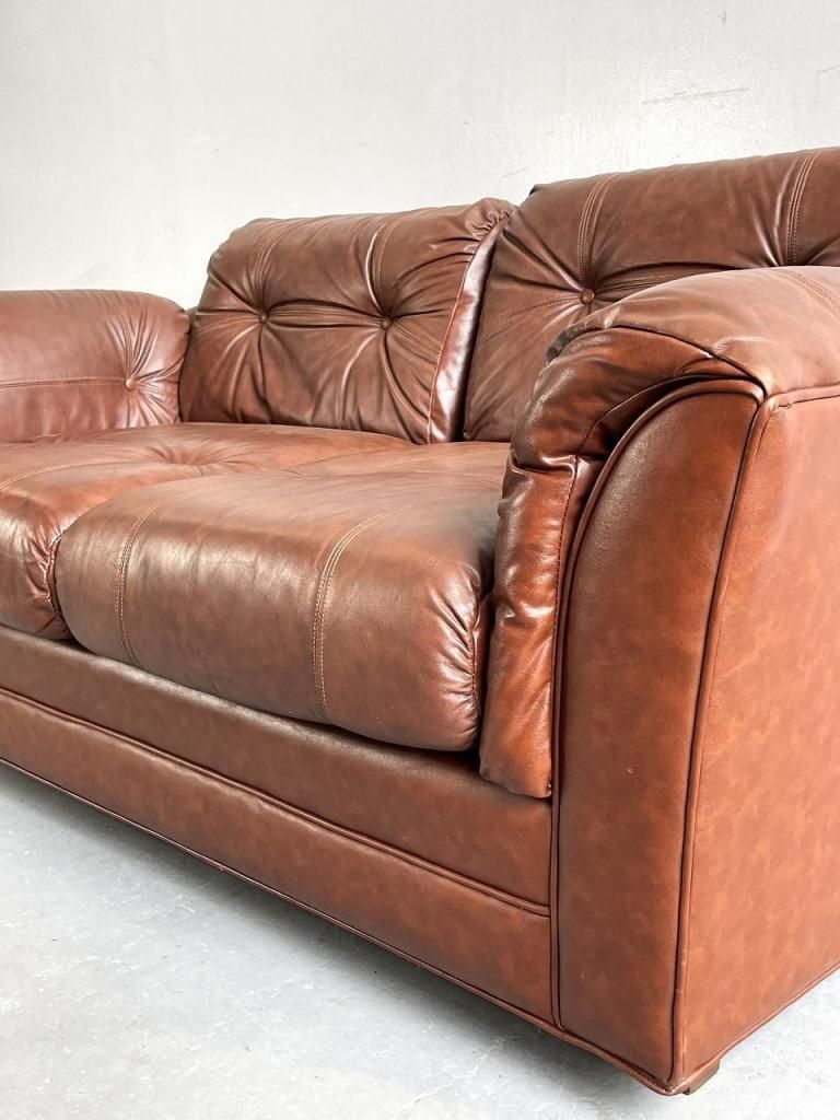 1970's ヴィンテージ レザー 2シーター ソファ - アンティーク