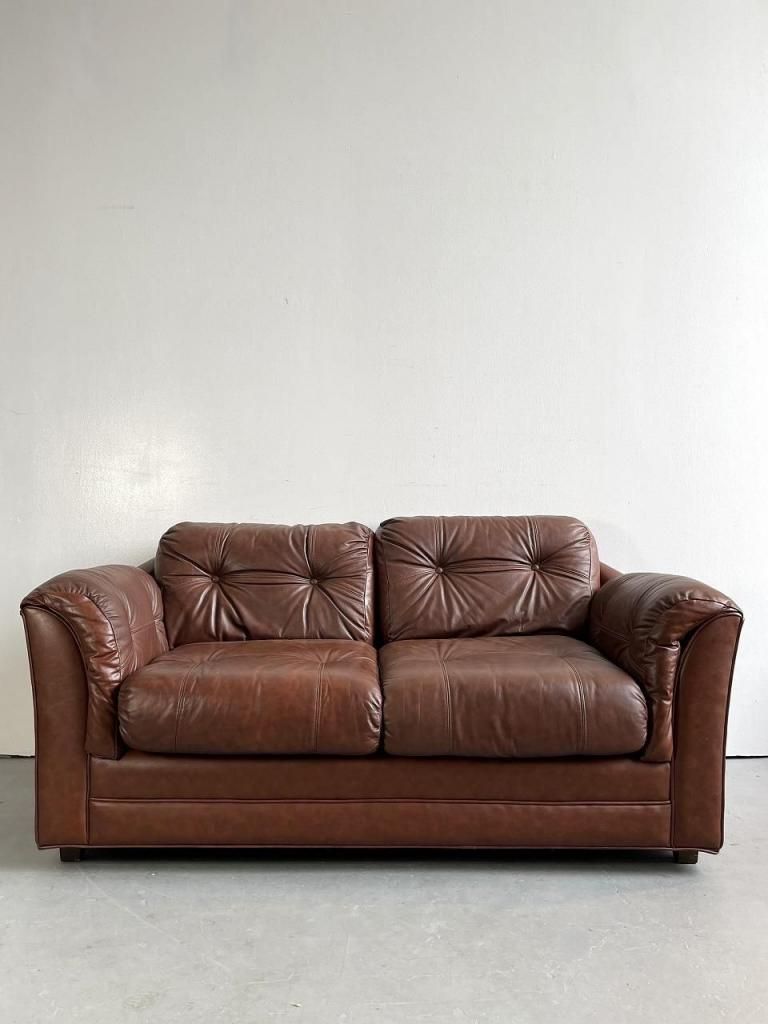 1970's ヴィンテージ レザー 2シーター ソファ - アンティーク