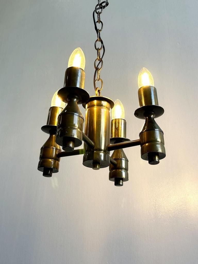 シャンデリア 4灯 アンティーク インテリア ビンテージ ヴィンテージ 4灯シャンデリア - アンティーク、ビンテージの